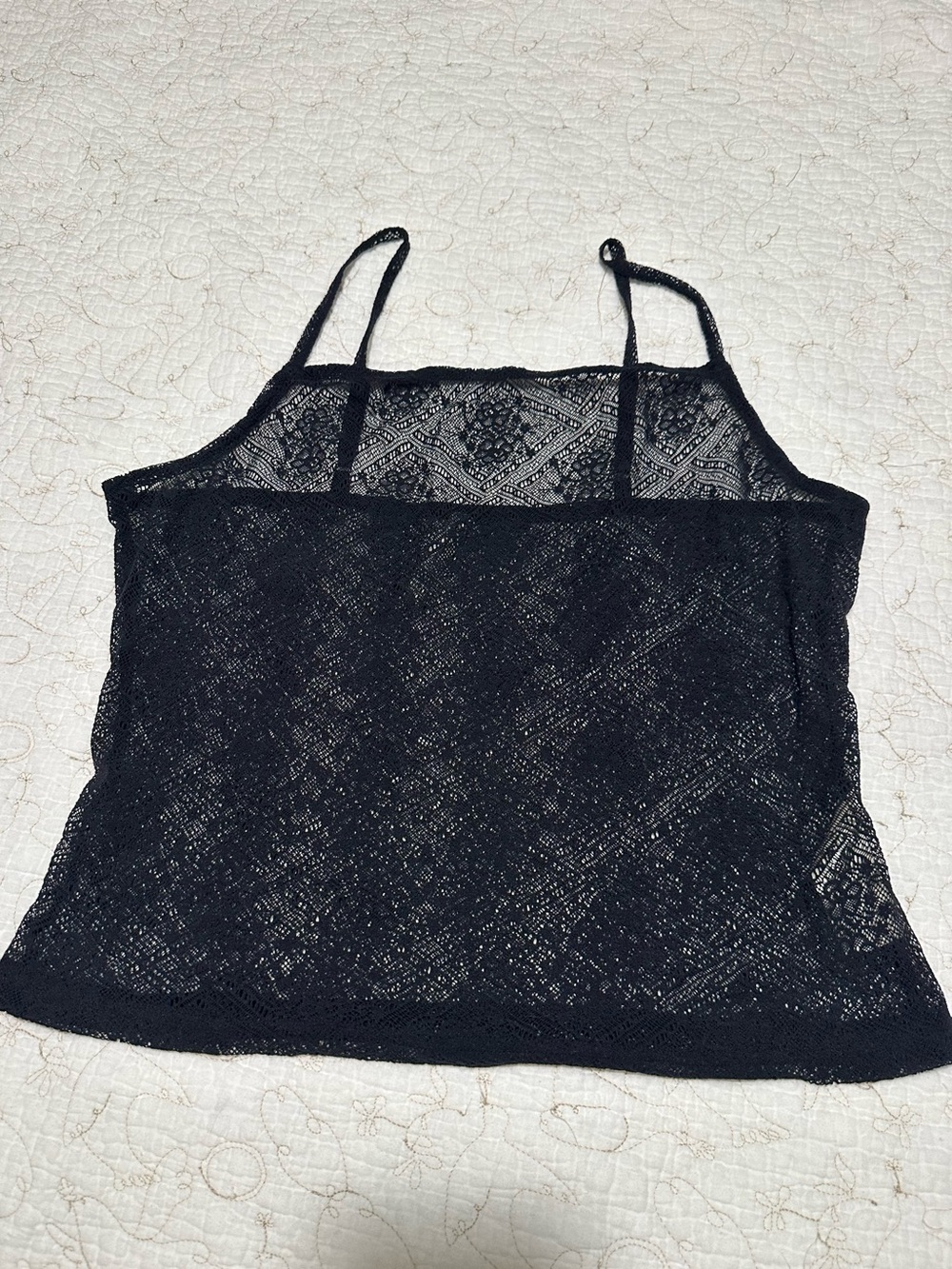 Anthropologie sheer lace tank for layering size XL